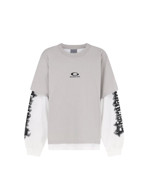 Winniemodo,Winniemodony,Balenciaga layer long sleeve t-shirt,Balenciaga long sleeve t-shirt men,Balenciaga grey long sleeve t
