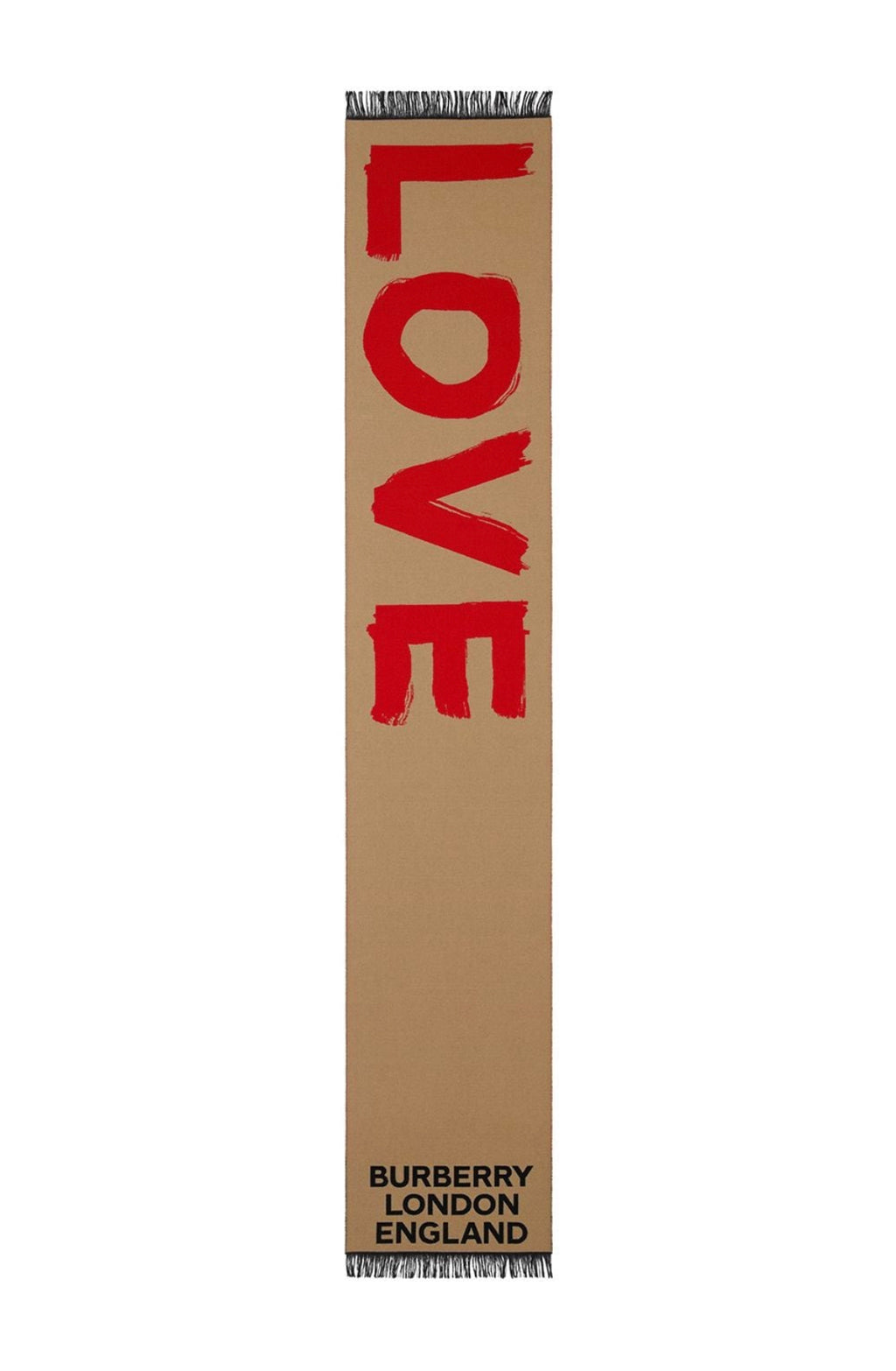 Burberry love and logo jacquard scarf
