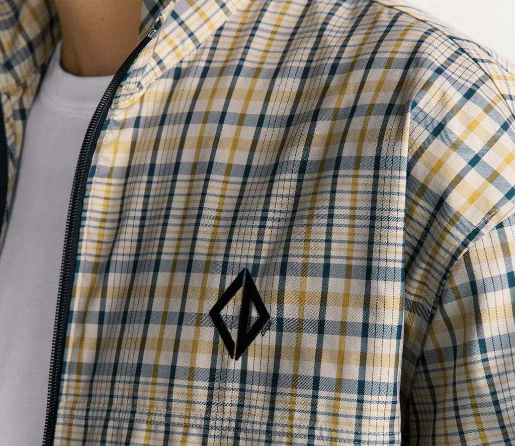 Dior 593C511A6523,Dior zipped shirt with CD Diamond embroidery,Dior zip up jacket,Dior zip up checkered jacket,Dior checkered