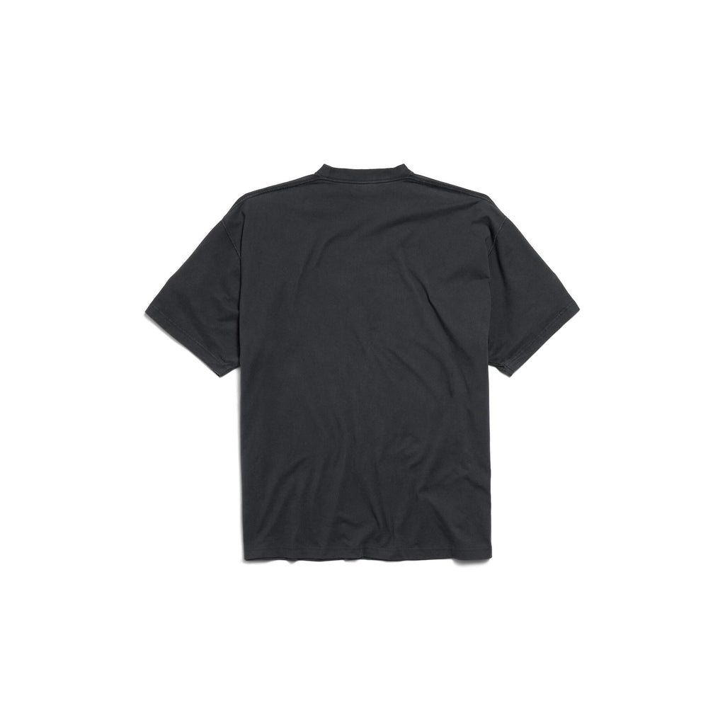 Balenciaga 831305TSVH4,Balenciaga uniform merch oversized T-shirt,Balenciaga black T-shirt,Balenciaga T-shirt sale,Balenciaga