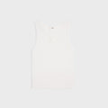 Celine 2X45N019.01OW,Celine triomphe top,Celine triomphe vest,Celine triomphe white vest,Celine white vest,Celine white top,C