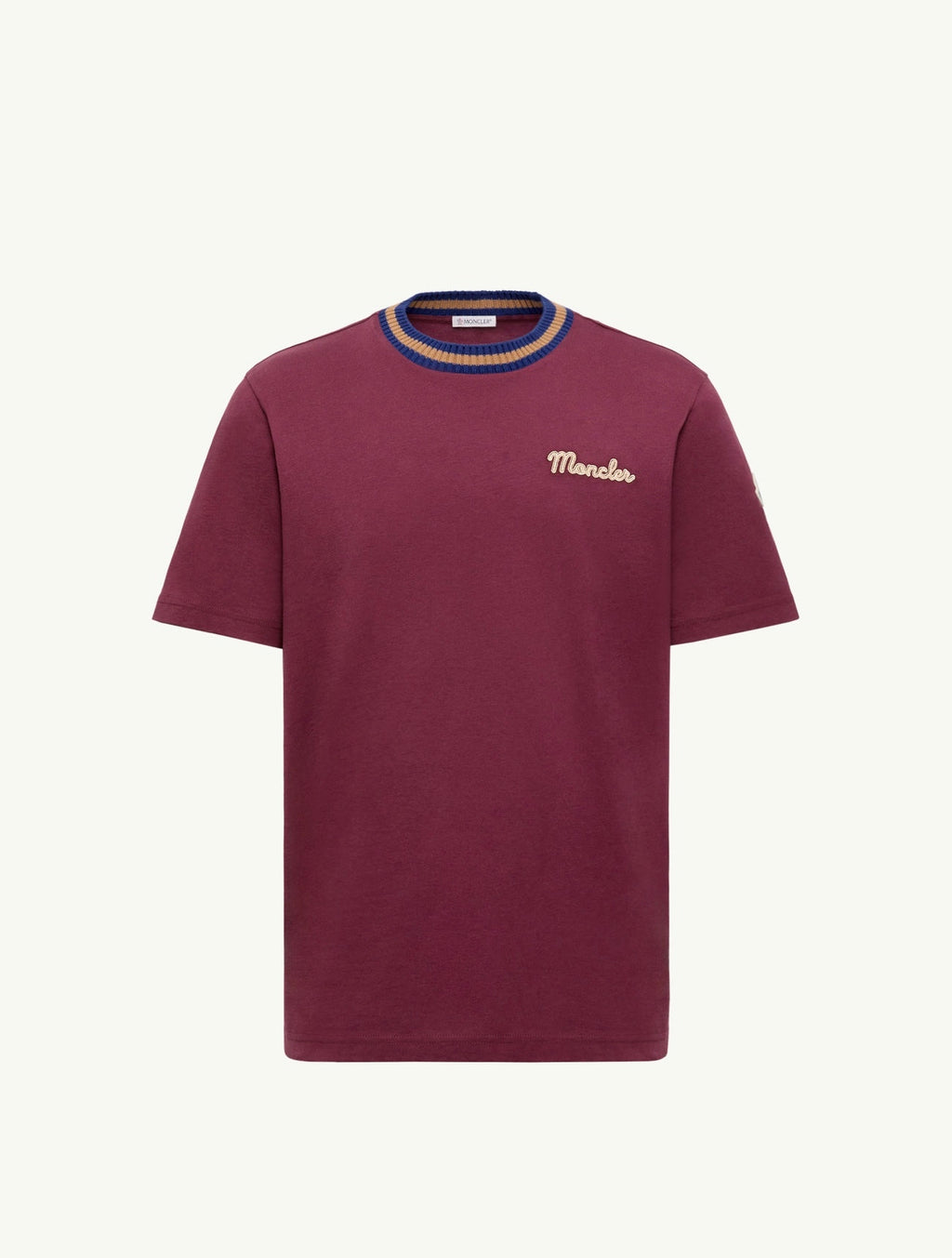 Winniemodo,Winniemodony,Moncler k20918c00022,Moncler embroidered logo T-shirt,Moncler t-shirt burgundy,Moncler tee burgundy,M