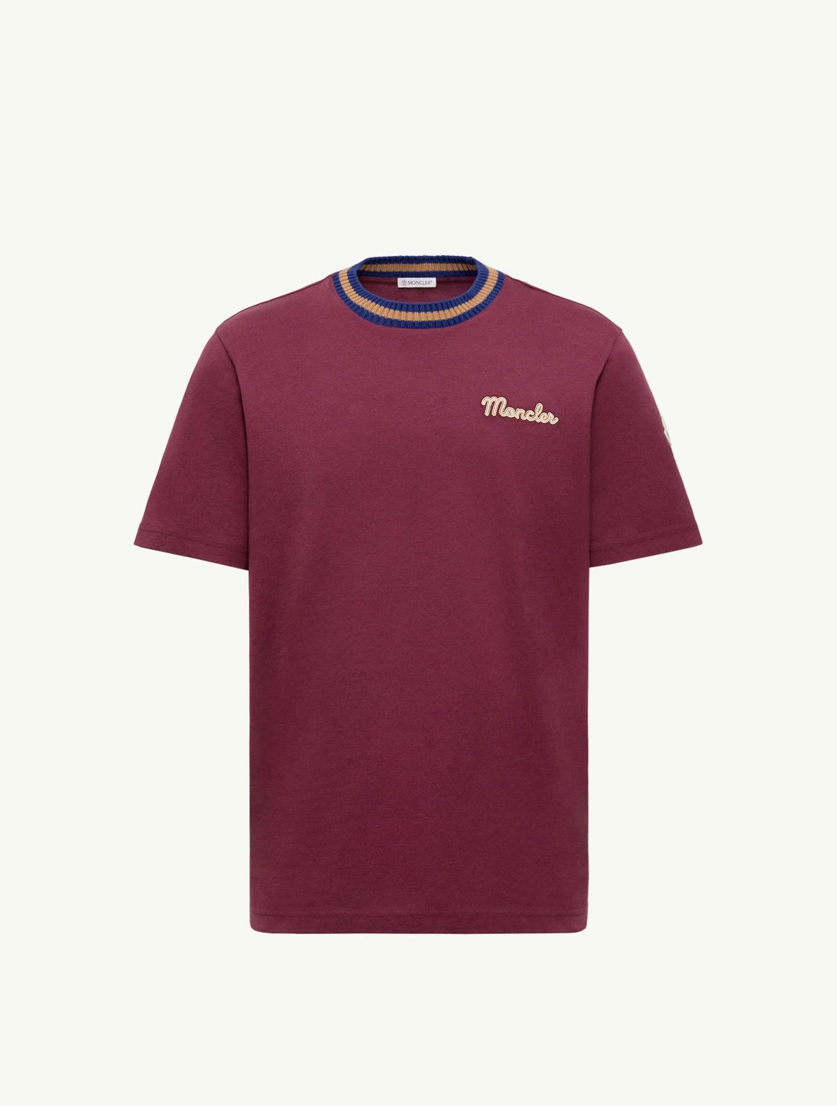 Winniemodo,Winniemodony,Moncler k20918c00022,Moncler embroidered logo T-shirt,Moncler t-shirt burgundy,Moncler tee burgundy,M