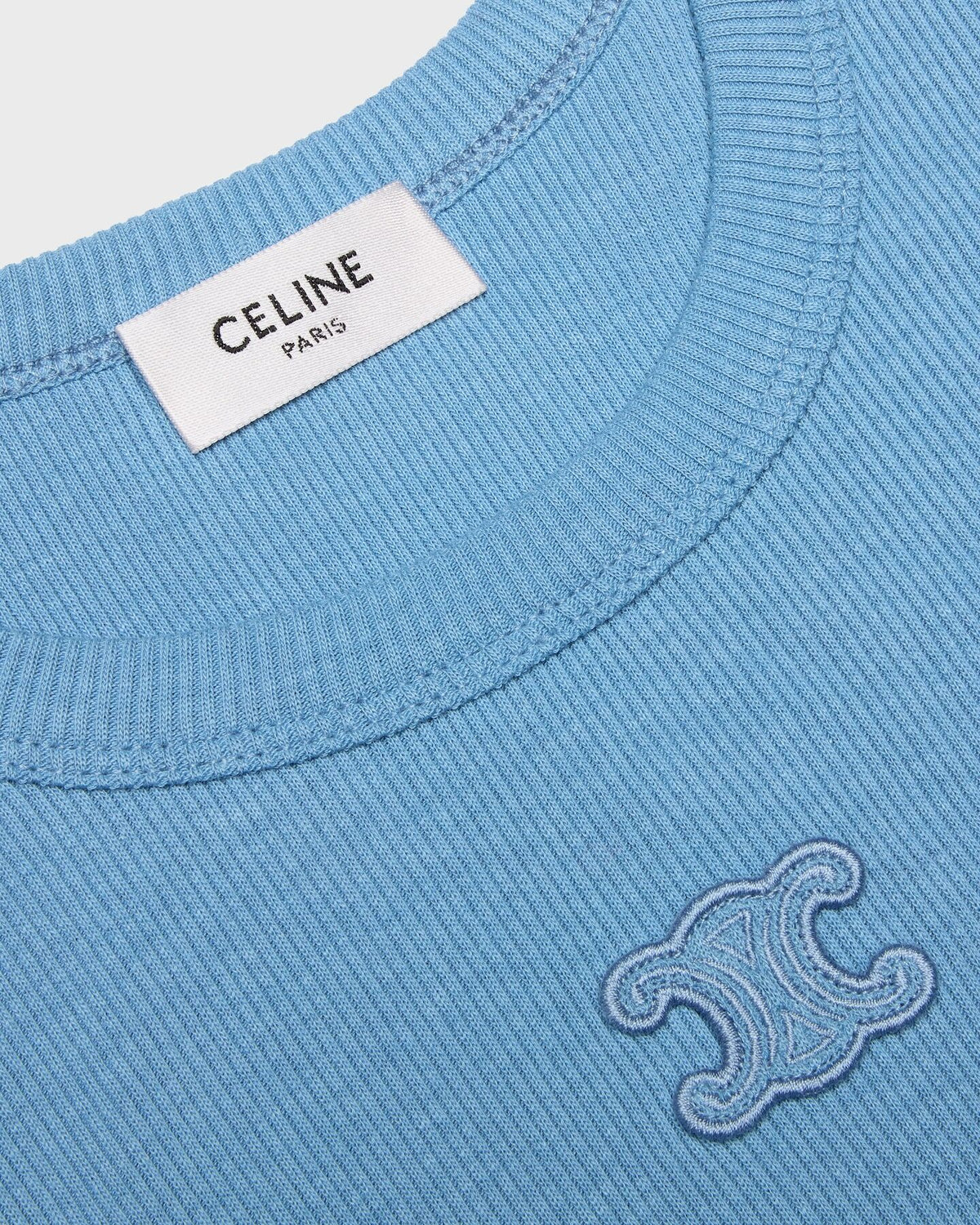 Winniemodo,Winniemodony,Celine RX0M53O26,Celine vest,Celine vest top sale,Celine womens top,Celine knit vest blue,Celine knit