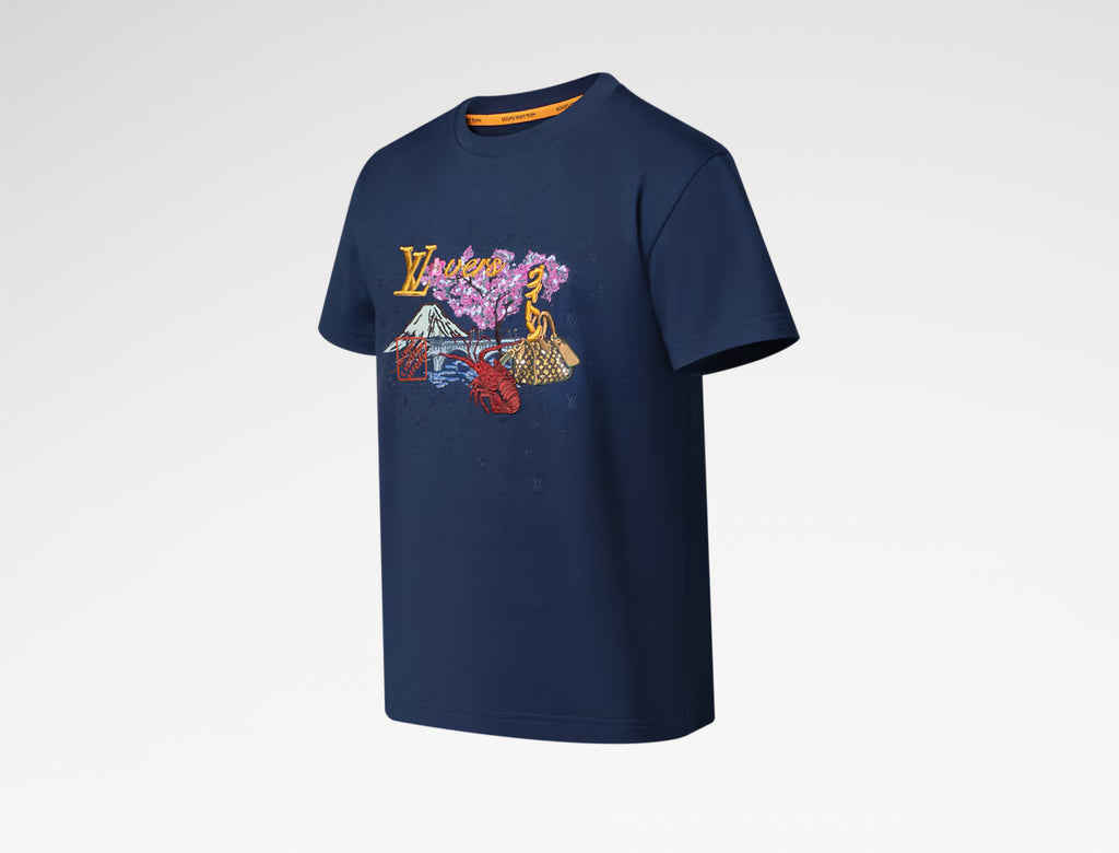 Winniemodo,Winnie modo,Louis Vuitton 1AIMKV,LV 1AIMKV,Louis Vuitton embroidered T-shirt,LV embroidered T-shirt,Louis Vuitton