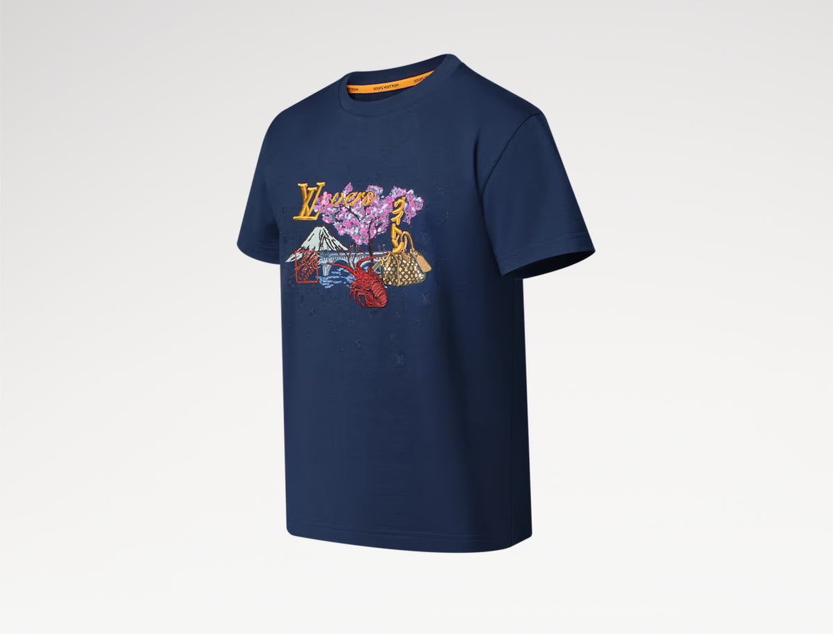 Winniemodo,Winnie modo,Louis Vuitton 1AIMKV,LV 1AIMKV,Louis Vuitton embroidered T-shirt,LV embroidered T-shirt,Louis Vuitton