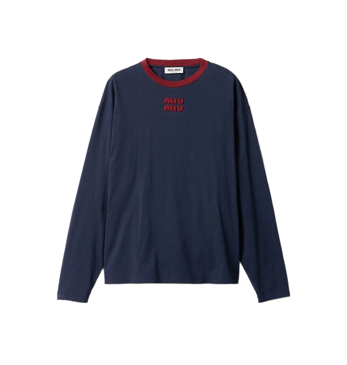 Winniemodo,Winniemodony,MIU MIU MJLA31,Miu Miu long sleeve t-shirt,Miu Miu T-shirt on sale,Miu Miu long sleeve T-shirt authen