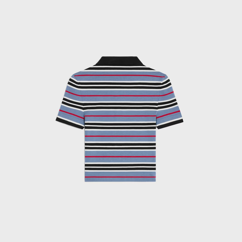 Celine RY0BY886Z.GAN5,Celine cropped polo in striped,Celine cropped polo shirt,Celine cropped striped polo shirt,Celine polo