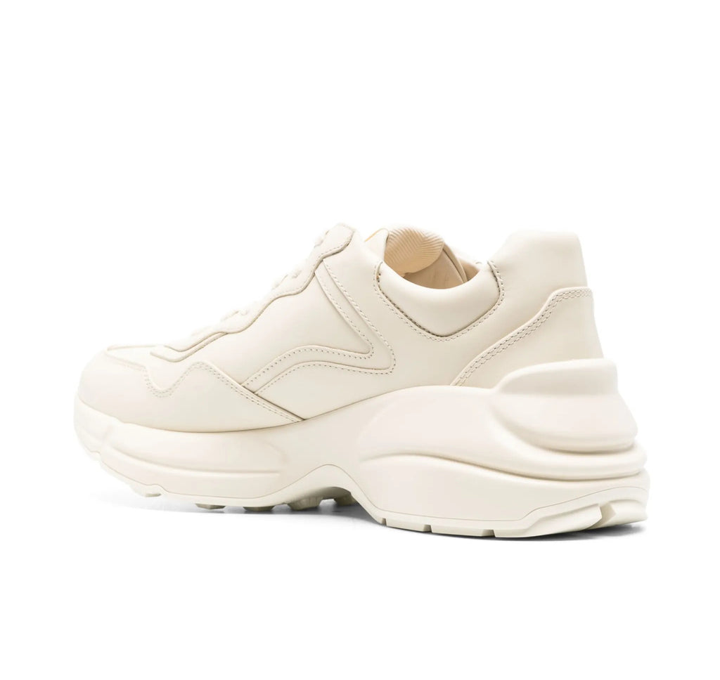Gucci 528892DRW00,Gucci rhyton leather sneakers,Gucci rhyton white leather sneakers,Gucci white sneaker,Gucci sneaker womens,