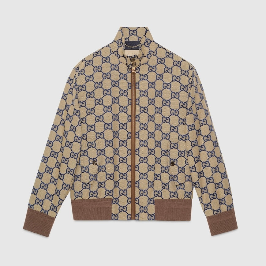 Gucci 774128Z8BEB,Gucci zip up jacket,Gucci monogram jacket,Gucci monogram zip up jacket men,Gucci jacket mens,Gucci jacket,G