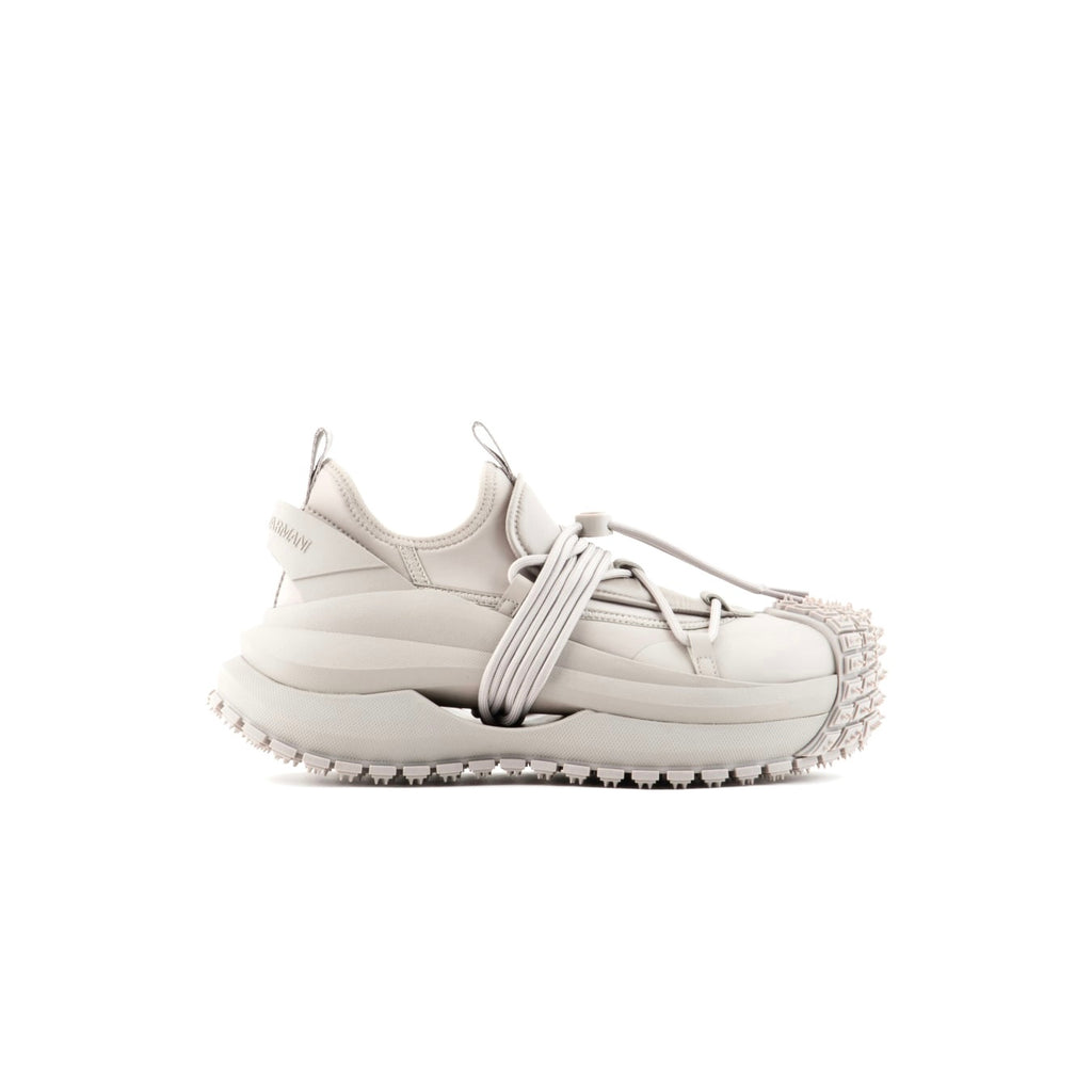 Emporia Armani X4X653XR08300930,Emporia Armani Nylon Sneakers With Scuba Details,Emporia Armani grey sneaker,Emporia Armani s
