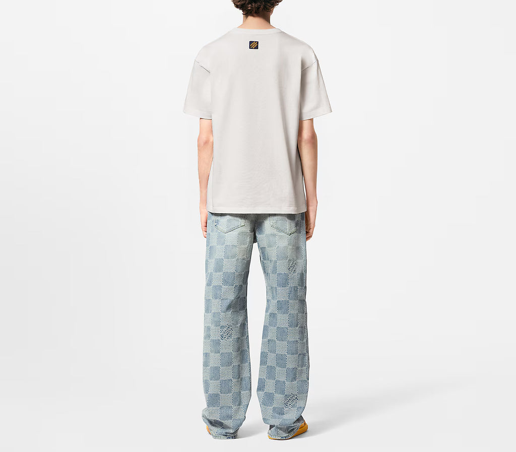Louis Vuitton 1AFR94,LV 1AFR94,Louis Vuitton embroidered short sleeved T-shirt,LV embroidered short sleeved T-shirt,Louis Vui