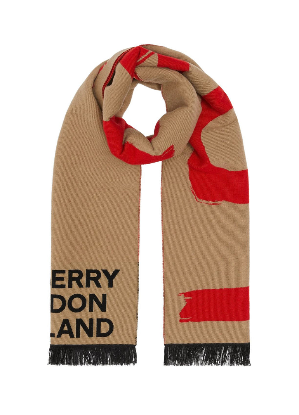Burberry love and logo jacquard scarf