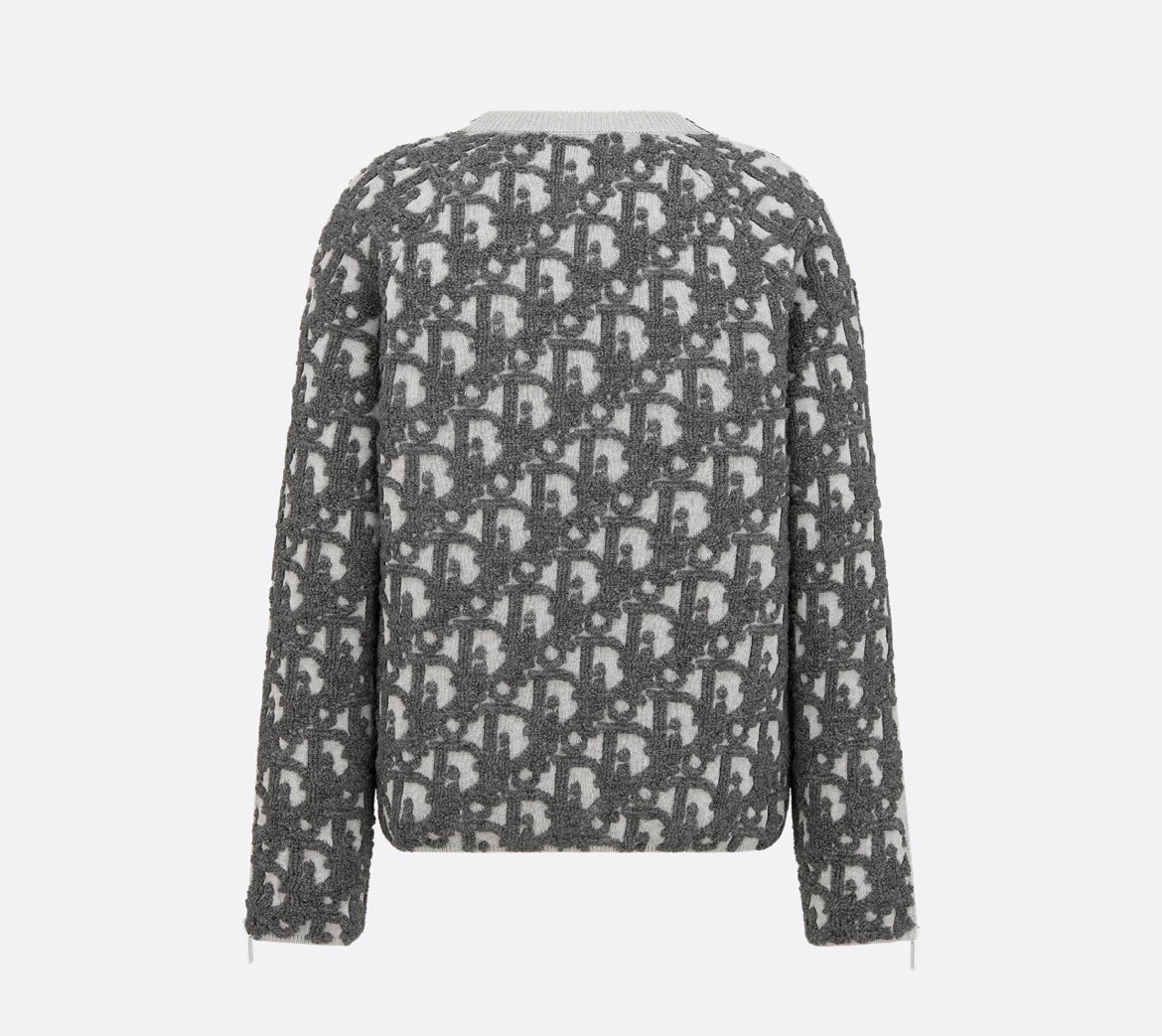 Dior 493M635AT847,Dior oblique sweater,Dior oblique sweater sale,Dior monogram sweater,Dior grey sweater,Dior grey monogram s