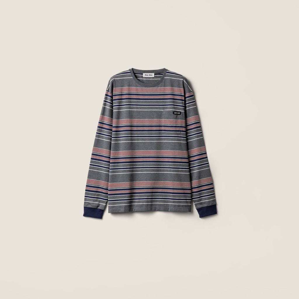 Winniemodo,Winniemodony,Miu Miu long sleeve striped,Miu Miu T-shirt striped,Miu Miu clothes outlet,Miu Miu long sleeve discou