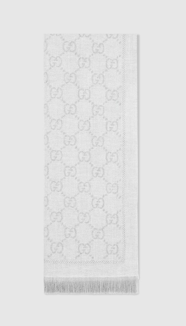 Gucci GG jacquard pattern knitted,gucci 1334833G200,Gucci fashion,Gucci,Gucci scarf discount,Gucci scarf online shop,Gucci on