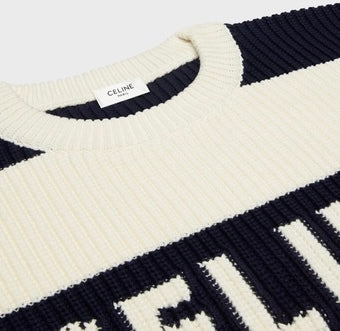 Celine 2ADCW481Y.01V,Celine stripe sweater,Celine sweater,Celine sweater on sale,Celine sweater authenticity,Celine sweater o