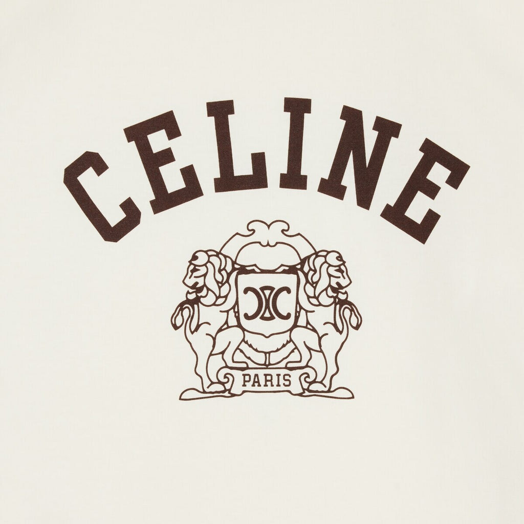 Celine RX09C671Q.02XI,Celine 70’s T-shirt jersey,Celine white T-shirt jersey,Celine white T-shirt womens,Celine white T-shirt
