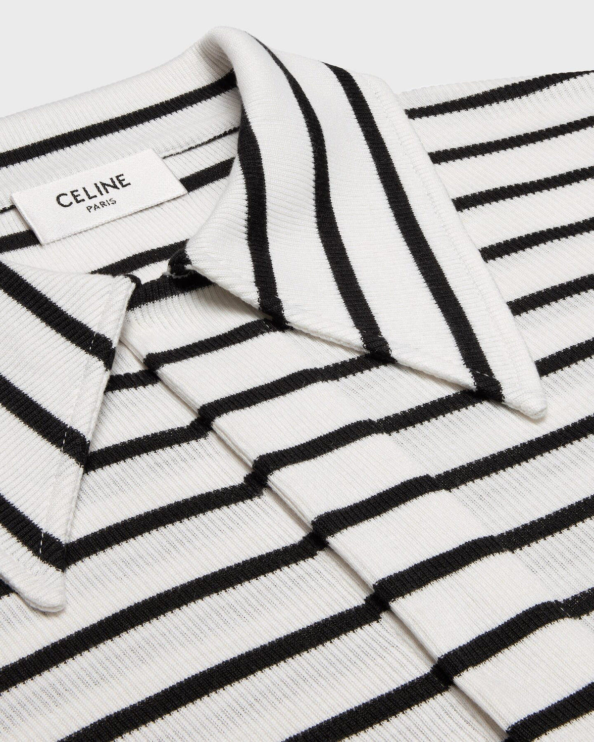 Celine Polo shirt in striped silk jersey