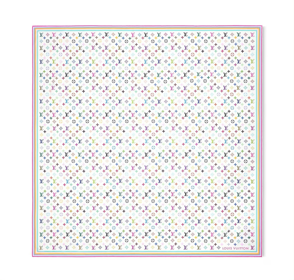 Louis Vuitton M94974,LV M94974,LV x TM monogram shawl,Louis Vuitton Takashi Murakami scarf,Louis Vuitton TM shawl,Louis Vuitt