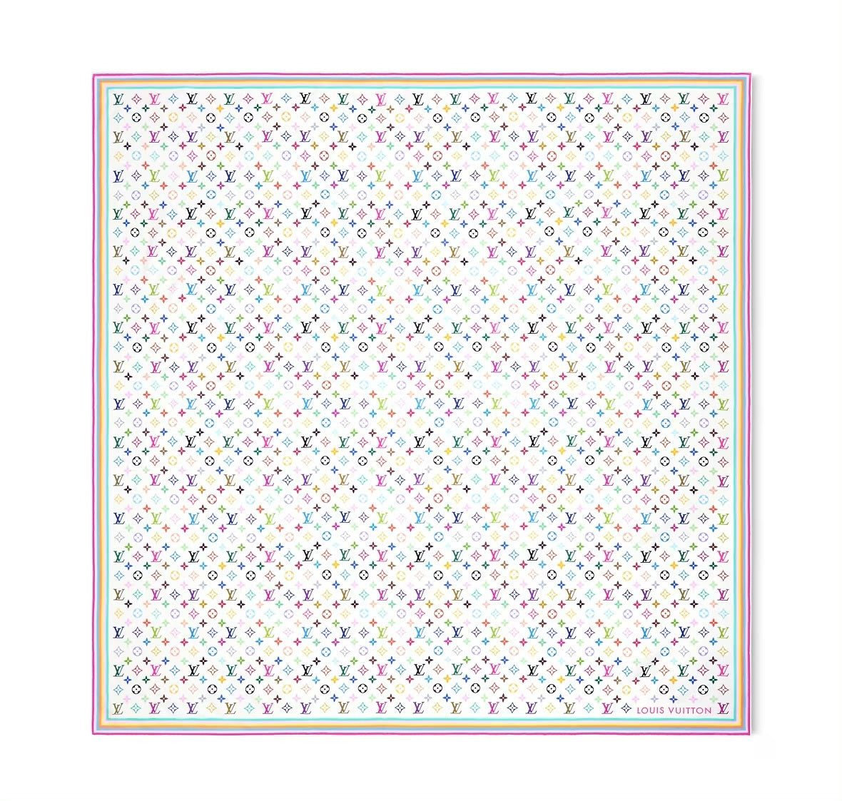 Louis Vuitton M94974,LV M94974,LV x TM monogram shawl,Louis Vuitton Takashi Murakami scarf,Louis Vuitton TM shawl,Louis Vuitt
