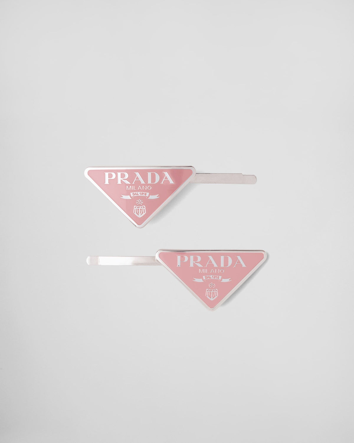 Prada metal hair pins,Prada metal hair clip,Prada metal hair pins pink,Prada metal hair pins black,Prada metal hair pins whit