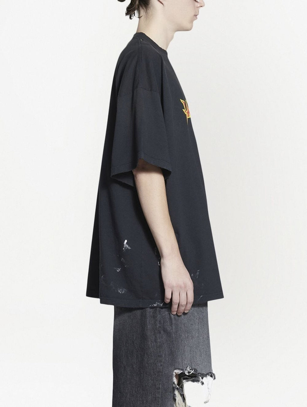 Balenciaga oversized metal logo tshirt