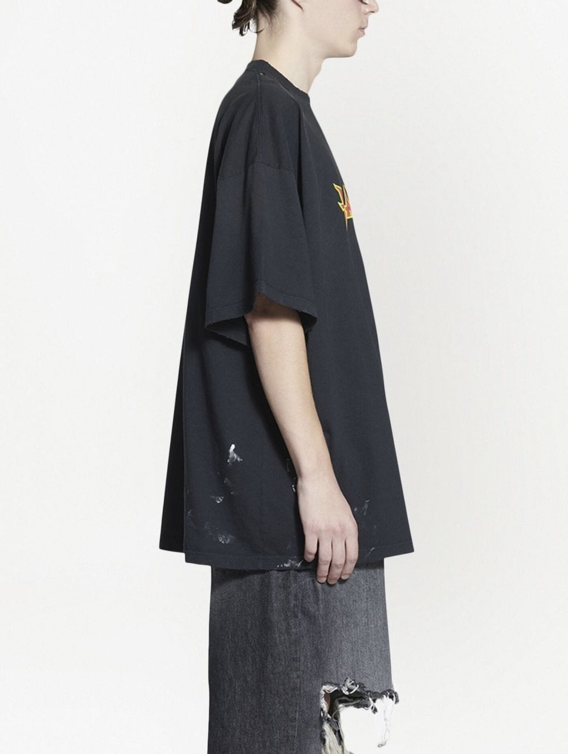 Balenciaga oversized metal logo tshirt