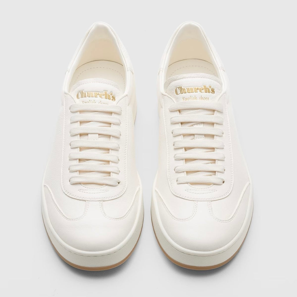 Winniemodo,Church EEG077,Church Large Deerskin Sneaker,Church sneaker,Church sneaker white,Church sneaker mens white,Church w