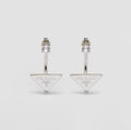 Prada symbole earrings,Prada triangle logo earrings,Prada earrings,Prada earrings on sale,Prada logo earrings,Prada earrings
