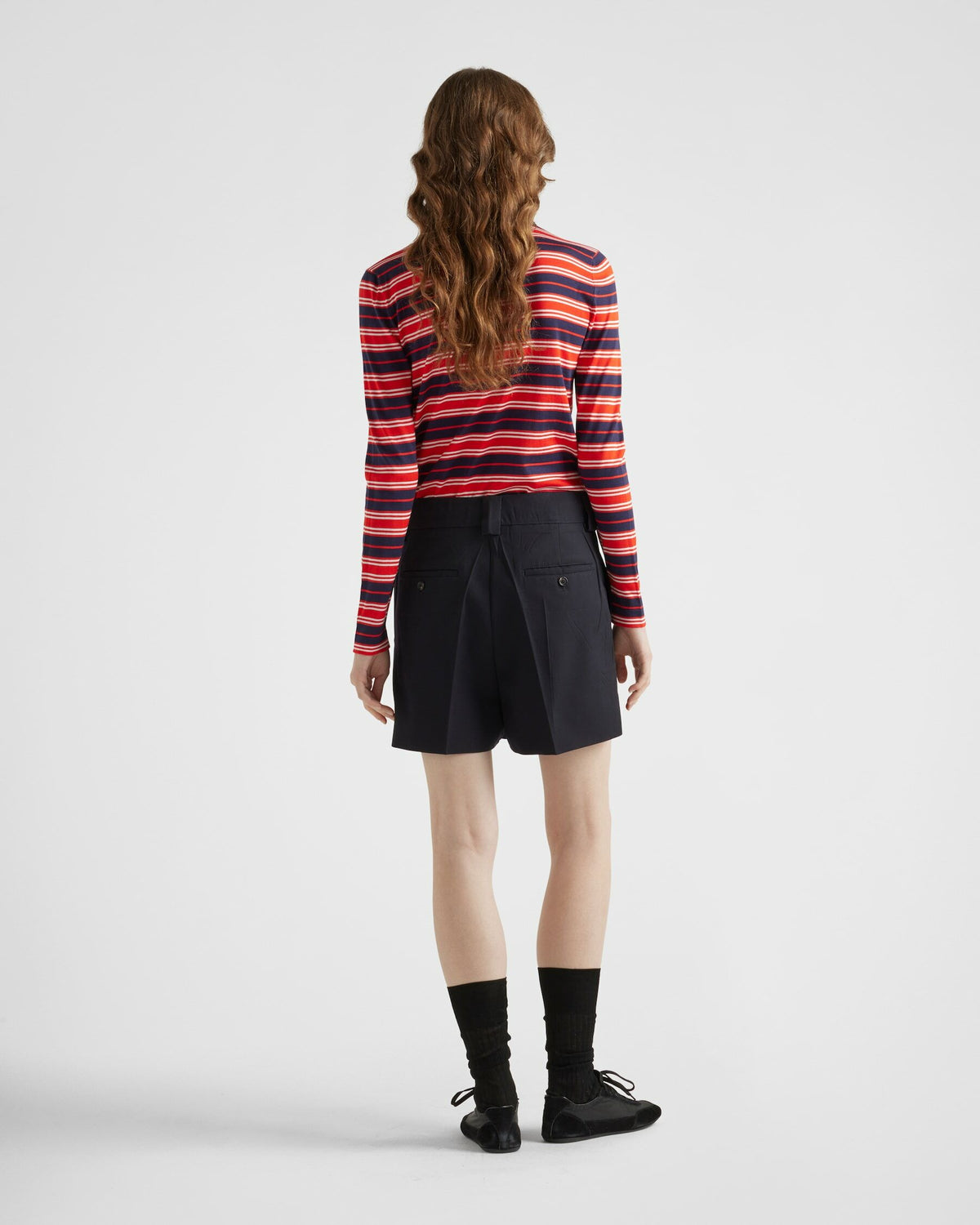 Prada P24P2DSOOO16VJ,Prada striped polo shirt,Prada striped red polo shirt,Prada striped womens polo shirt,Prada womens polo