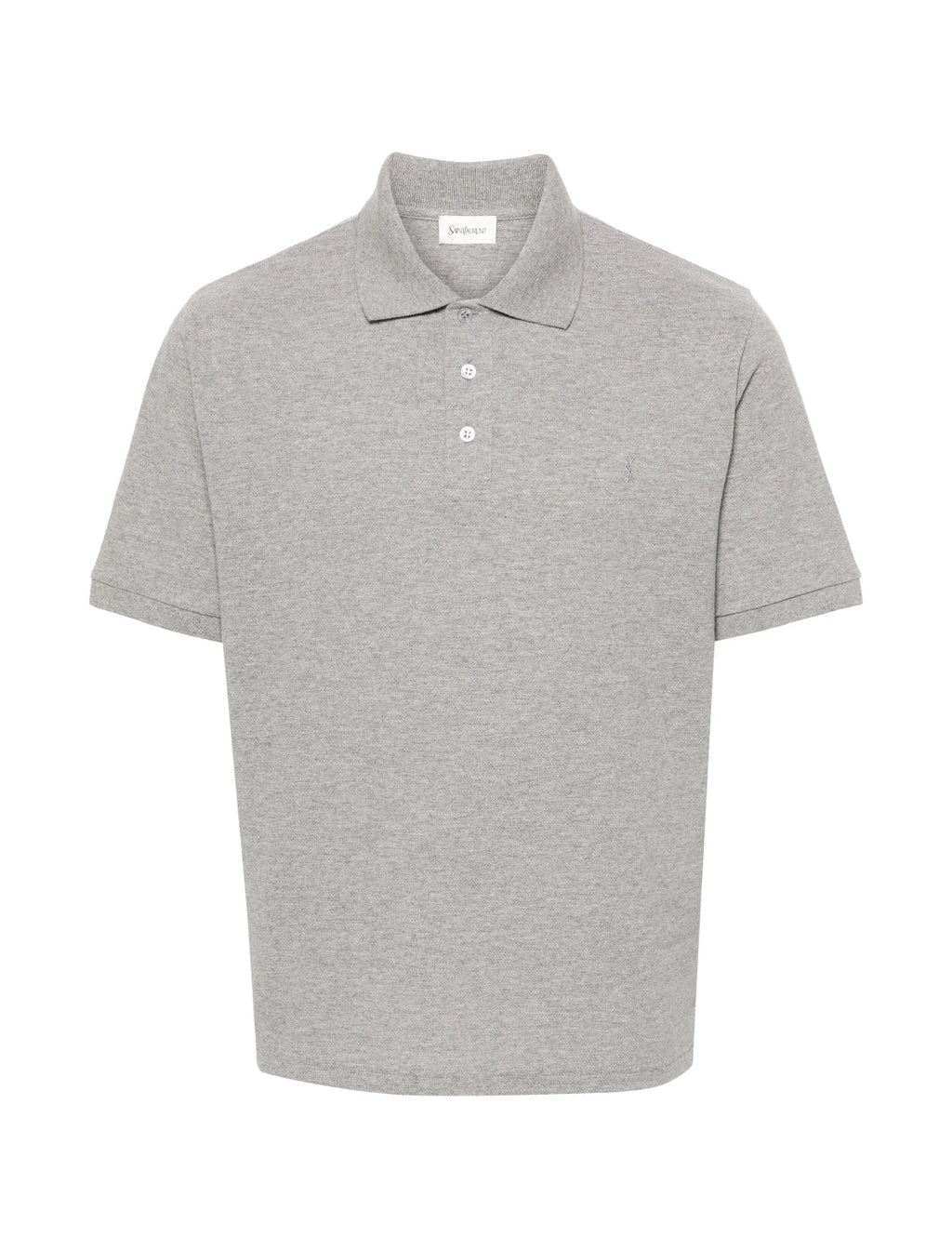 Saint Laurent 798944Y37HC,YSL 798944Y37HC,Saint Laurent polo shirt,YSL t-shirt, Saint Laurent grey polo shirt,YSL grey polo s