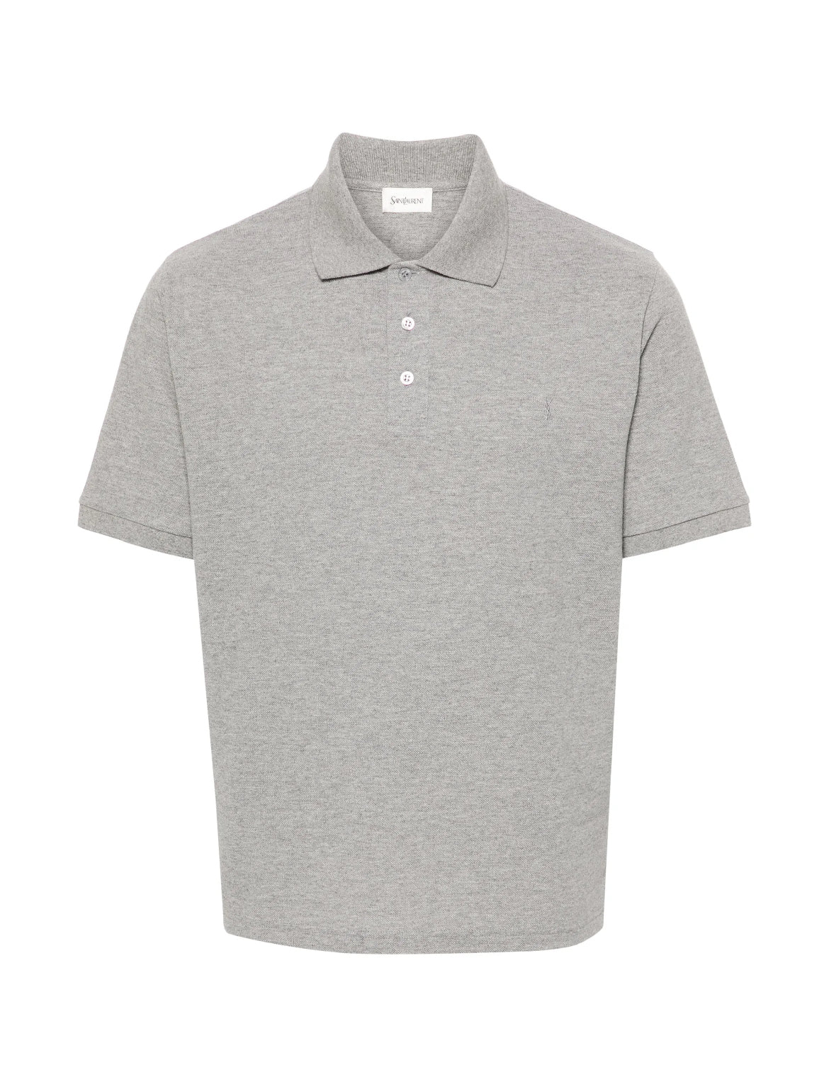 Saint Laurent 798944Y37HC,YSL 798944Y37HC,Saint Laurent polo shirt,YSL t-shirt, Saint Laurent grey polo shirt,YSL grey polo s