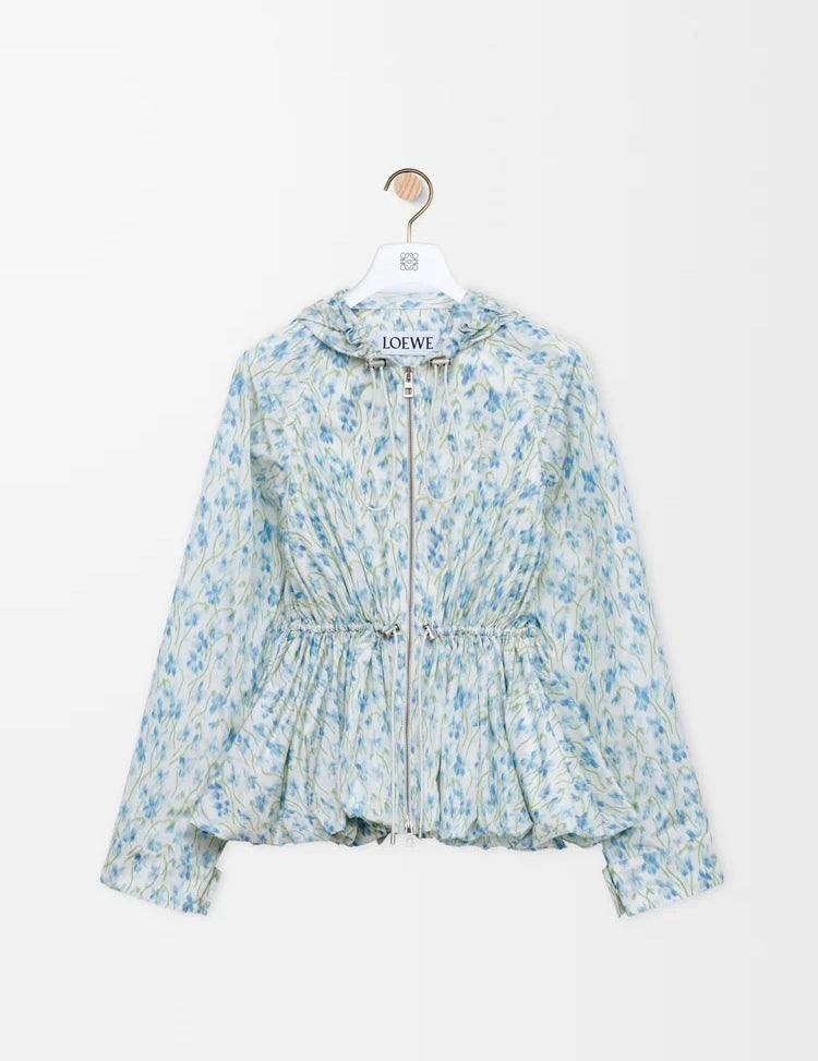 Loewe S359Y02XEJ,Winniemodo,Winnie modo,Loewe hooded jacket,Loewe jacket floral,Loewe jacket flower,Loewe jacket women,Loewe
