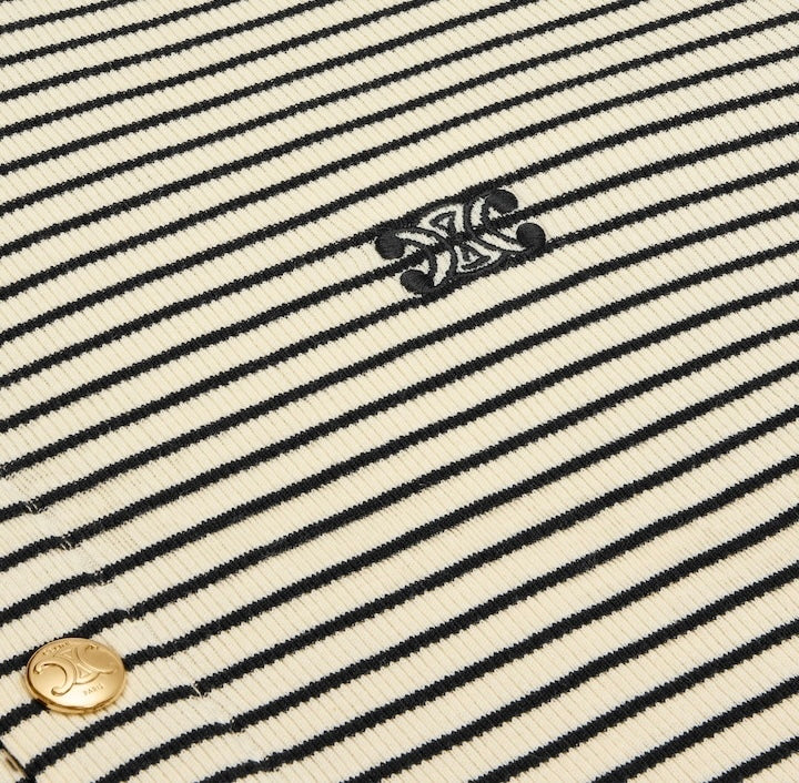Winniemodo,Winnie modo,Celine RX03H0243.01CB,Celine triomphe T-shirt striped,Celine T-shirt striped,Celine long sleeve T-shir