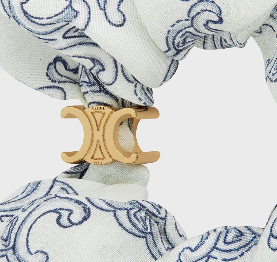 CELINE TRIOMPHE TOILE DE JOUY BRACELET IN BRASS WITH GOLD