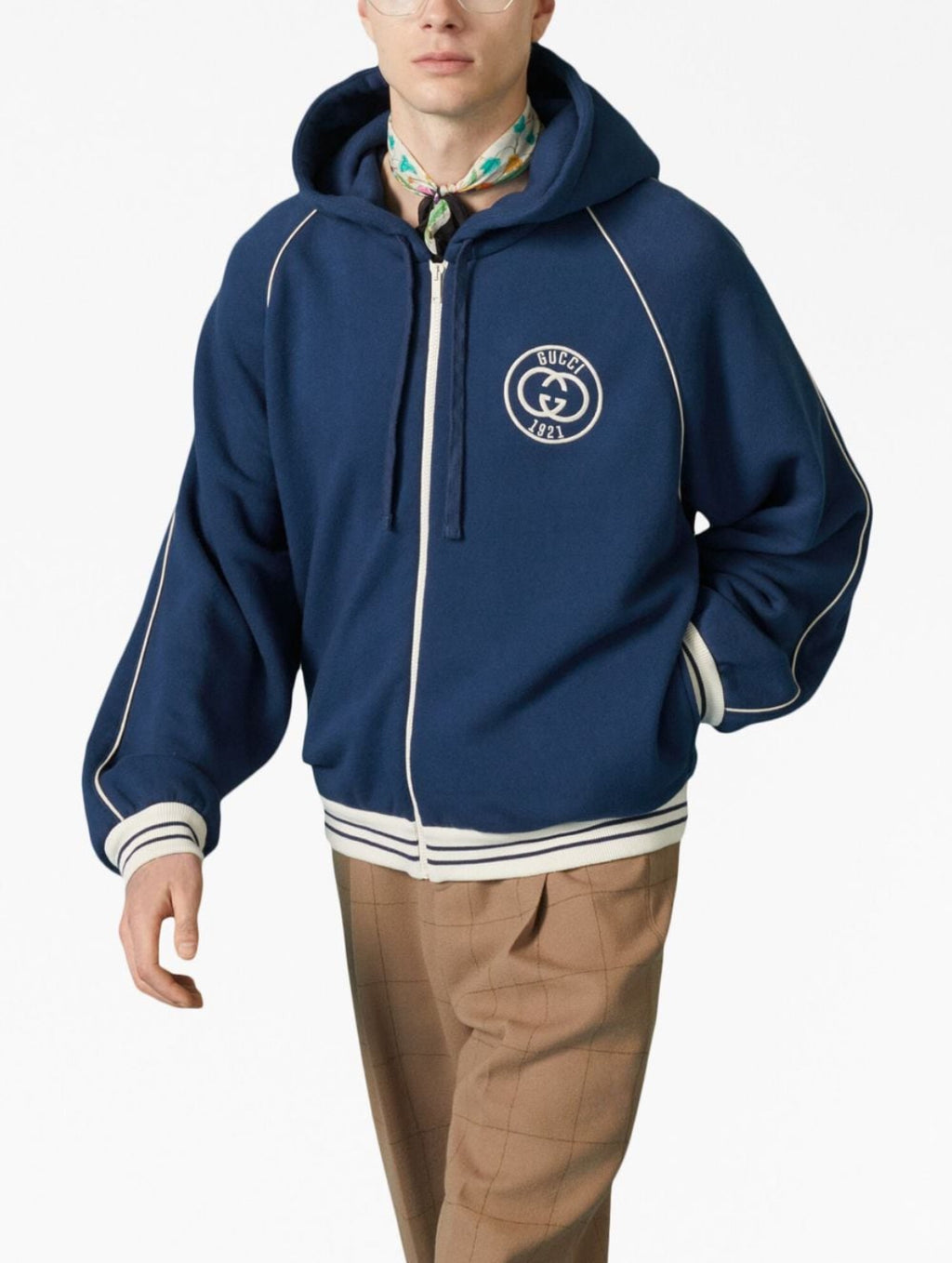 Gucci interlocking G logo patch zipped hoodie,Gucci men's jacket,GUCCI 756648XJFV7 ,Gucci outlet,GG jacket,Gucci online shop,
