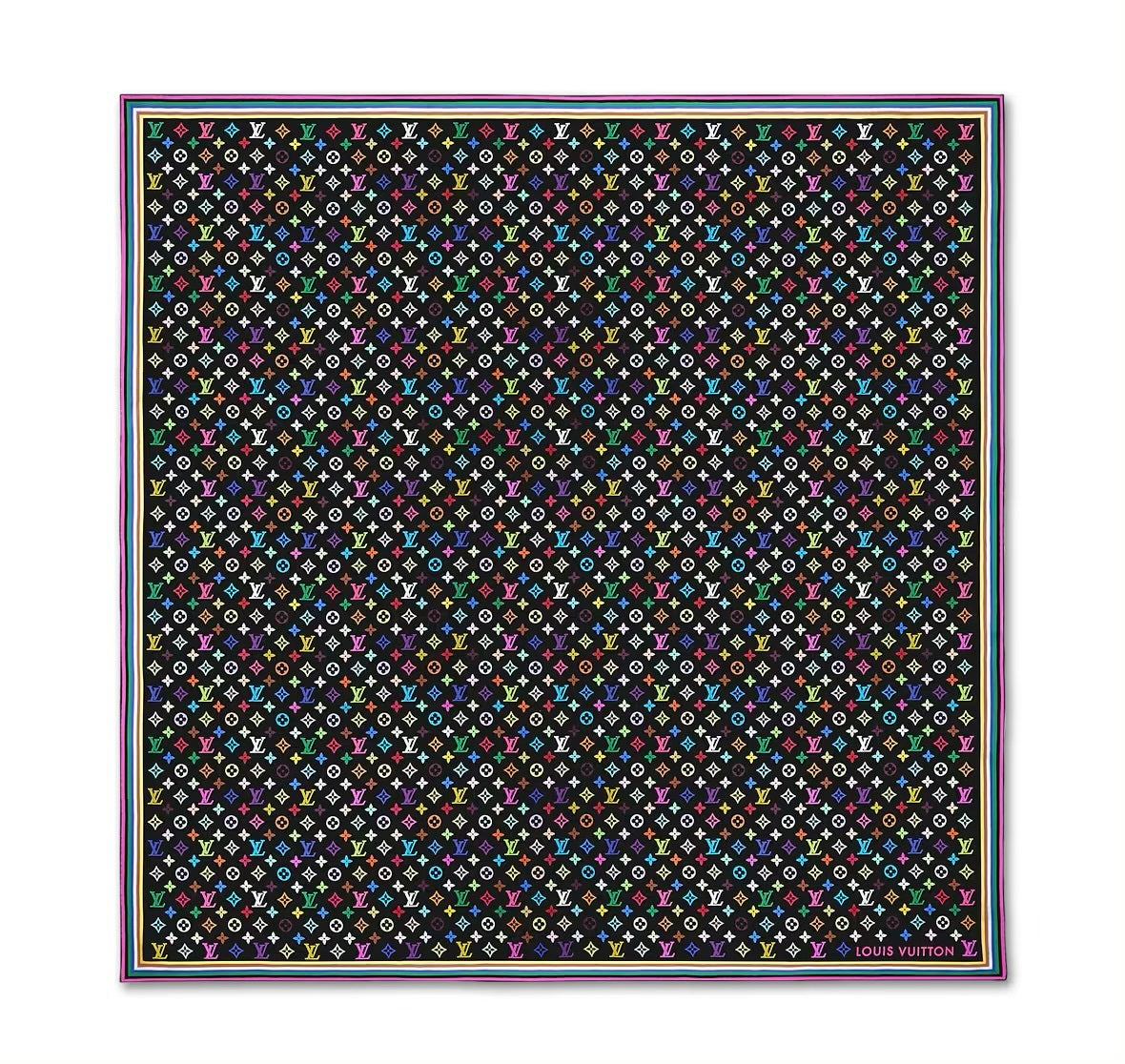 Louis Vuitton M94974,LV M94974,LV x TM monogram shawl,Louis Vuitton Takashi Murakami scarf,Louis Vuitton TM shawl,Louis Vuitt
