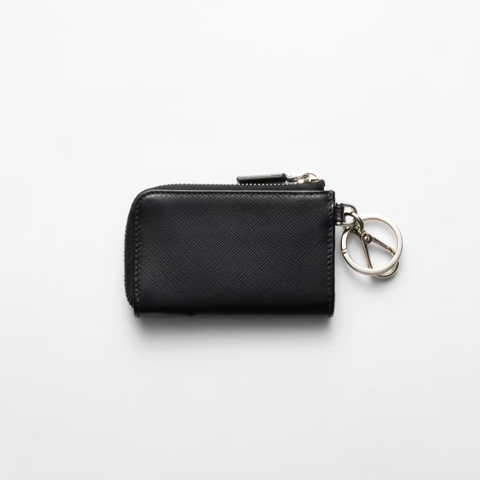 Prada 2TT085_2AHF_F0002,Prada Saffiano Leather Mini Pouch,Prada Leather keychain walket,Prada leather keychain,Prada leather