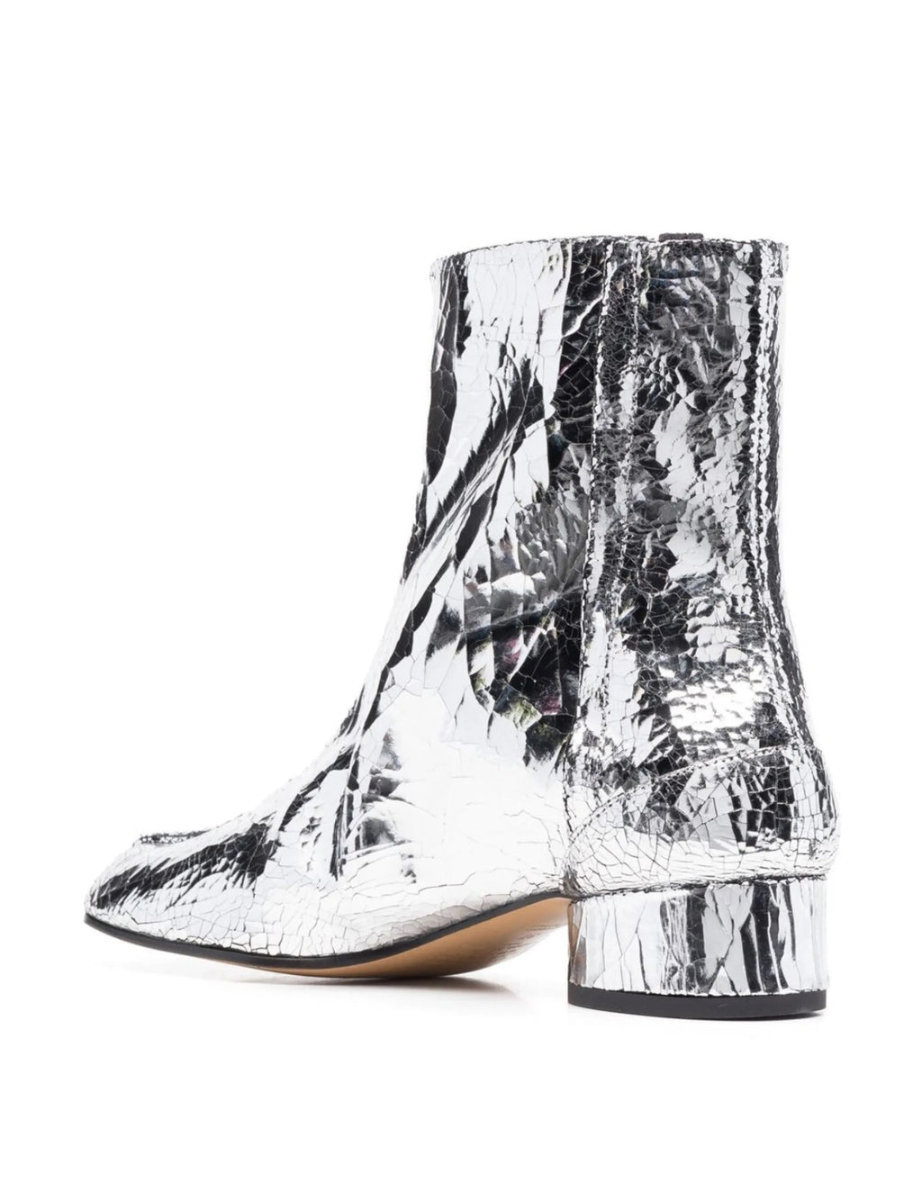 Winniemodo,Winnie modo,Maison Margiela Tabi leather ankle boots,Maison Margiela Tabi boots,Maison Margiela Tabi silver Bootie