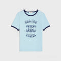 Celine 2X97IA258,Celine T-shirt  jersey,Celine blue T-shirt,Celine blue T-shirt womens,Celine T-shirt,Celine T-Shirt on sale,