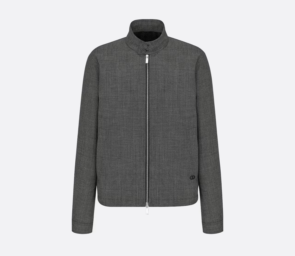 Dior micro houndstooth harrington shaped blouson,Dior jacket online shop ,Dior jacket on sale,Dior Outlet, Dior men's jacket,