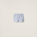 MIU MIU GWP52317NOF0013SOOO,Miu Miu striped Bermudas,Miu Miu striped shorts,MIU MIU shorts,MIU MIU shorts on sale,MIU MIU str