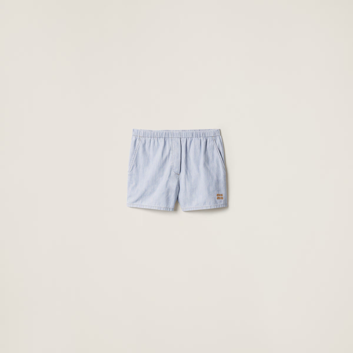 MIU MIU GWP52317NOF0013SOOO,Miu Miu striped Bermudas,Miu Miu striped shorts,MIU MIU shorts,MIU MIU shorts on sale,MIU MIU str