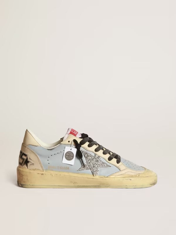 Golden Goose Ball star lab in smoky with crystal star,Golden Goose on sale,Golden Goose online shop,Golden Goose outlet,Golde