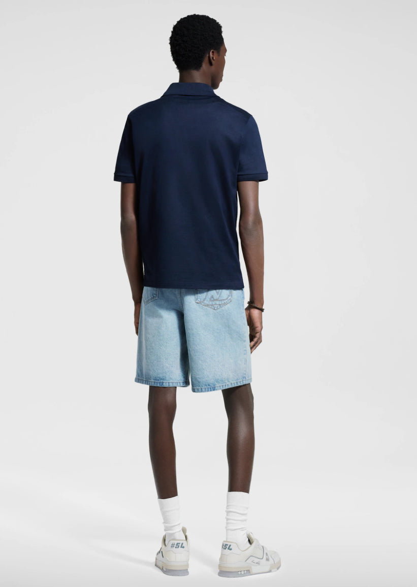 Louis Vuitton 1AGTHV,LV 1AGTHV,Louis Vuitton LV logo denim shorts,Louis Vuitton denim shorts,Louis Vuitton denim mens shorts,