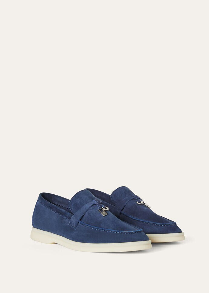 Winniemodo,Winniemodony,Loro Piana FAE5444,Loro Piana Summer Charms women,Loro Piana loafer sale,LP loafer blue,Loro Piana fl