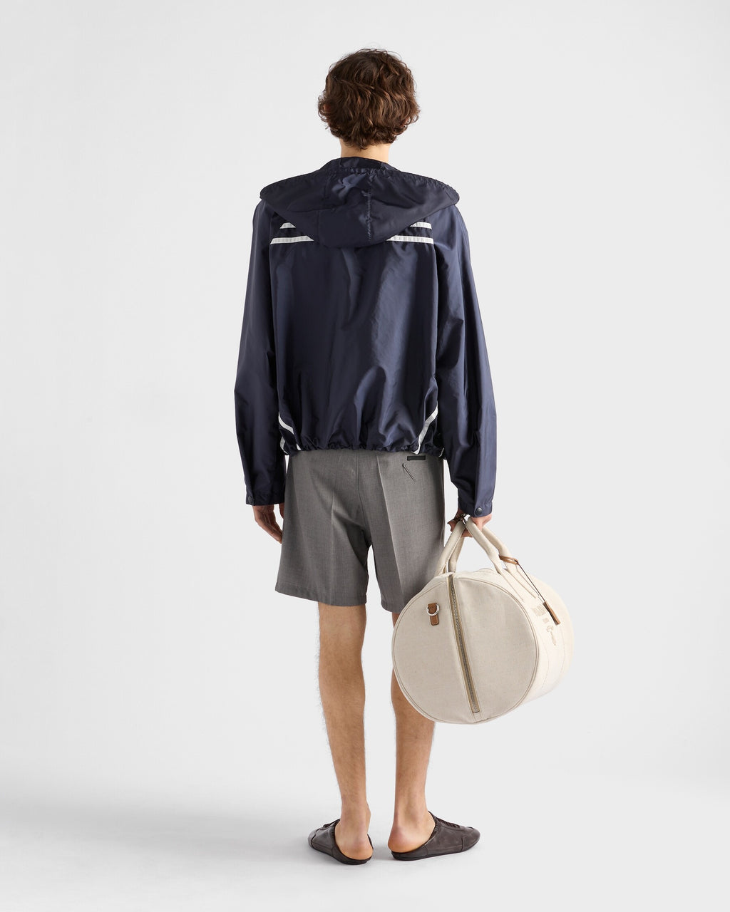 Prada SGC904_1WQ9_S_OOO,Prada Re-nylon jacket,Prada zip up jacket,Prada blue hood jacket,Prada blue jacket mens,Prada jacket