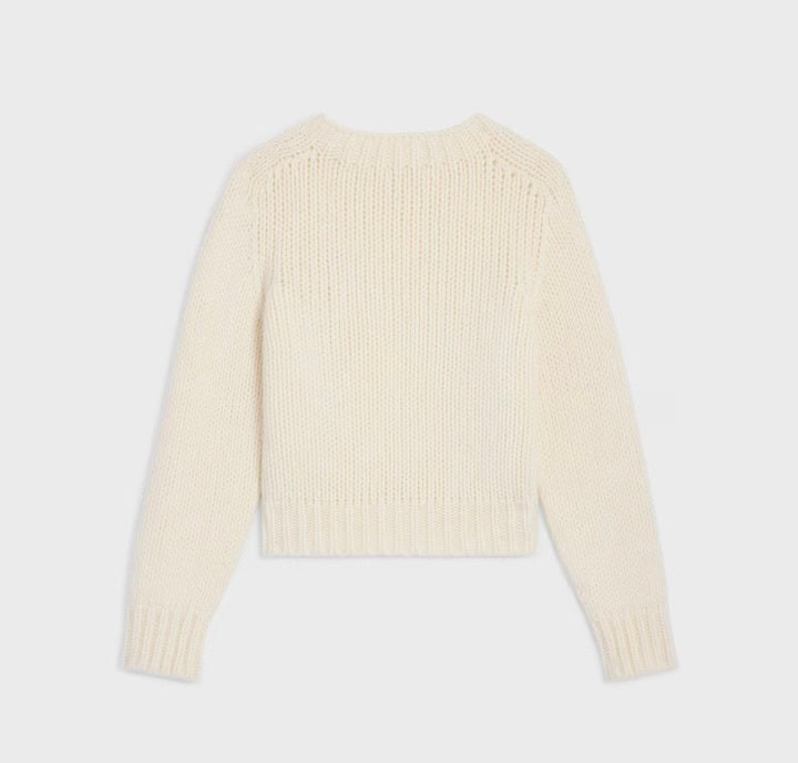 Winniemodo,Winniemodony,Celine RY0JL0899.01OW,Celine crewneck sweater cashmere,Celine sweater womens,Celine triomphe sweater,