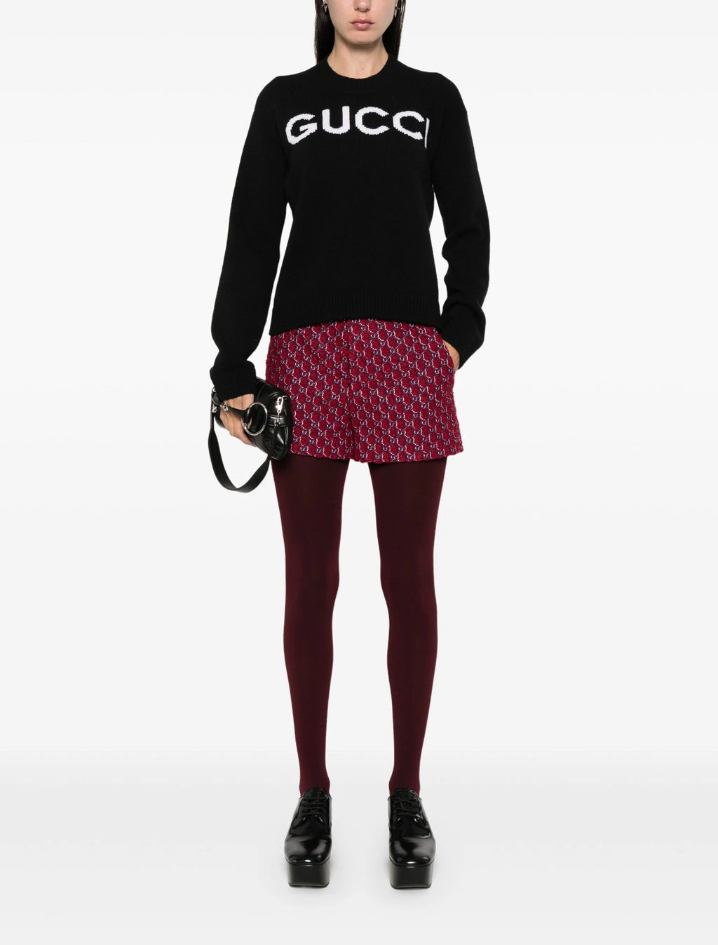 Winniemodo,Winnie modo,Gucci 770072 XKEBC,Gucci intarsia logo wool sweater,Gucci logo sweater,Gucci sweater,Gucci sweater bla